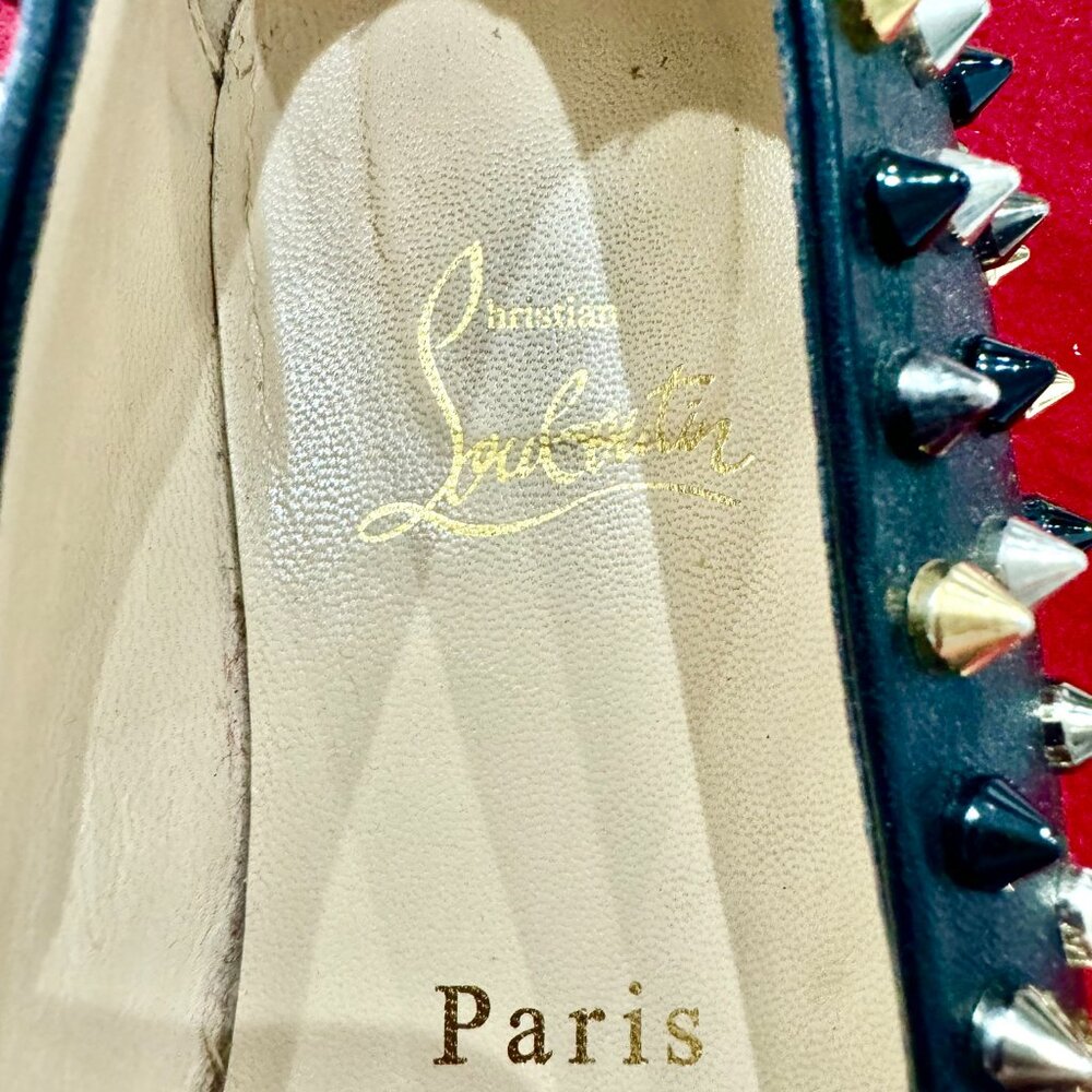 Christian Louboutin Black Studded Flats - Picture 4 of 8